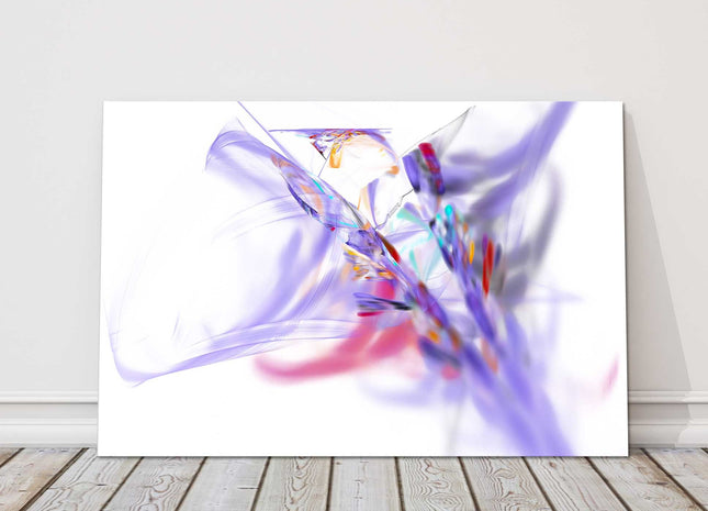Abstract image with vibrant colour Canvas Print with white background
