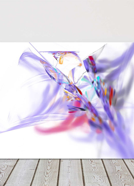 Abstract image with vibrant colour Canvas Print with white background