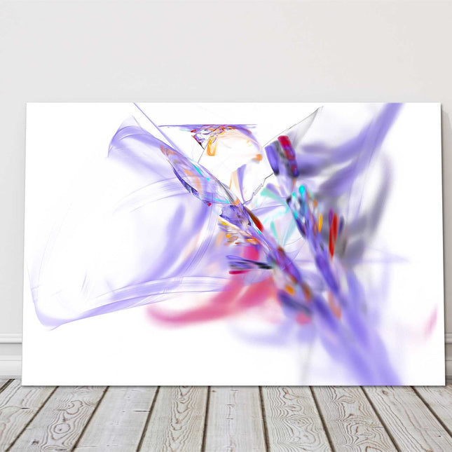 Abstract image with vibrant colour Canvas Print with white background
