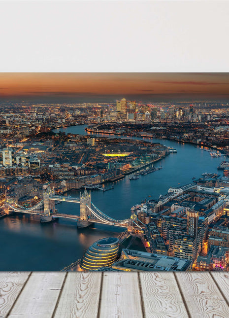 London aerial view Canvas picture Print skyline landsape tower bridge