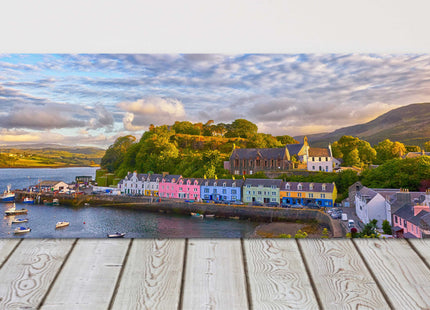 Portree, Isle of Skye, Scotland. Panoramic canvas picture print