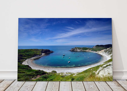 Lulworth Cove, Dorset. Printed as a Canvas picture Print.