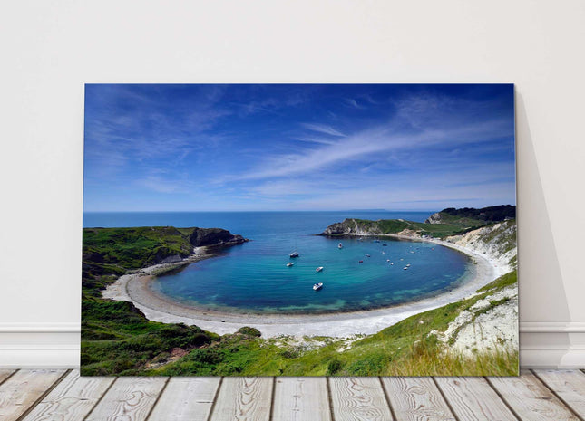 Lulworth Cove, Dorset. Printed as a Canvas picture Print.