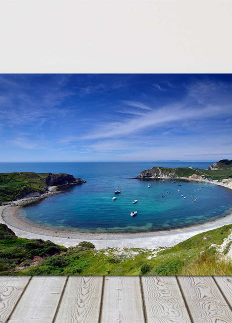 Lulworth Cove, Dorset. Printed as a Canvas picture Print.