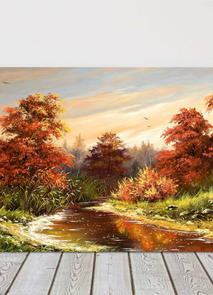 Autumn Landscape painting. Canvas picture print