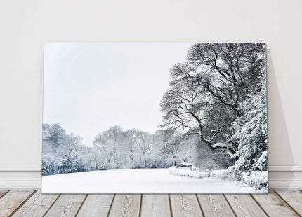 winter snow scene cnavas picture print lovely treees