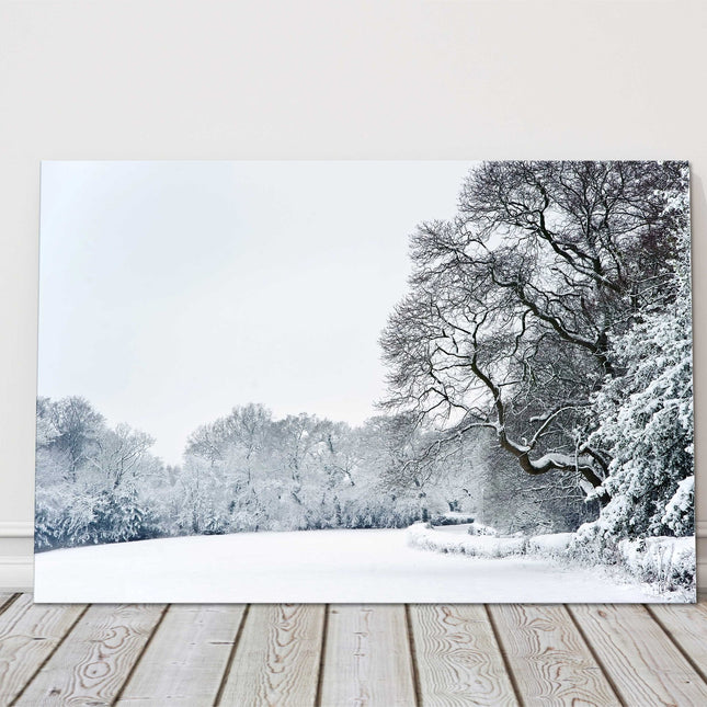 winter snow scene cnavas picture print lovely treees