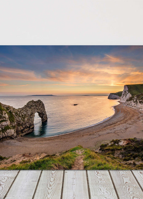 Durdle Door on the Jurassic Coast at sunset. Canvas picture print