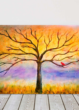 Autumn tree art painting canvas picture print landscape