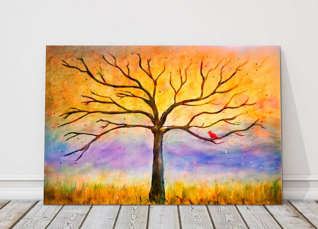 Autumn tree art painting canvas picture print landscape