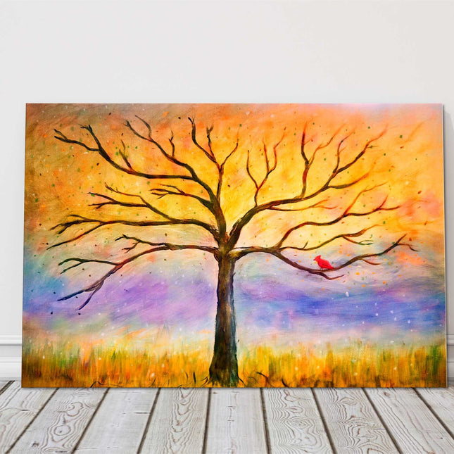 Autumn tree art painting canvas picture print landscape