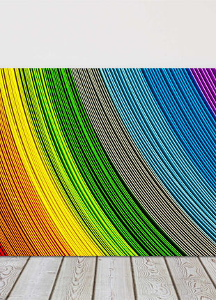 Rainbow wall art. Canvas picture print. Bright colourful image.