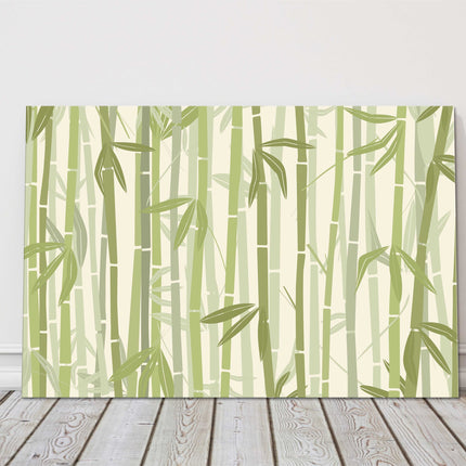 Bamboo shoots canvas art green and white modern colourful canvas picture print