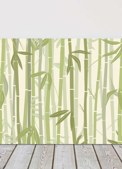 Bamboo shoots canvas art green and white modern colourful canvas picture print
