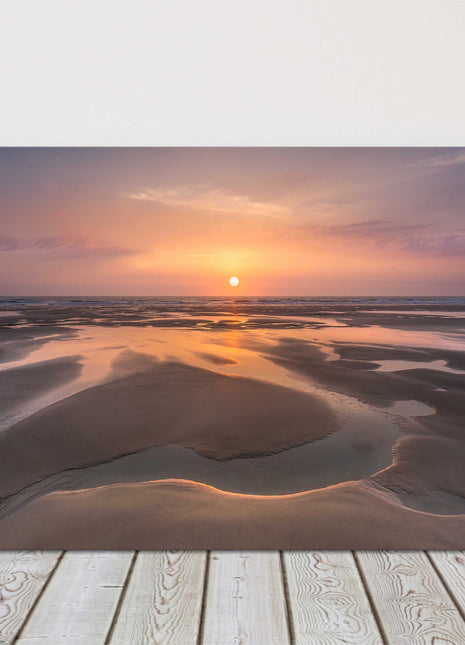 Watergate Bay at sunset. Canvas picture print landscape beautiful colours