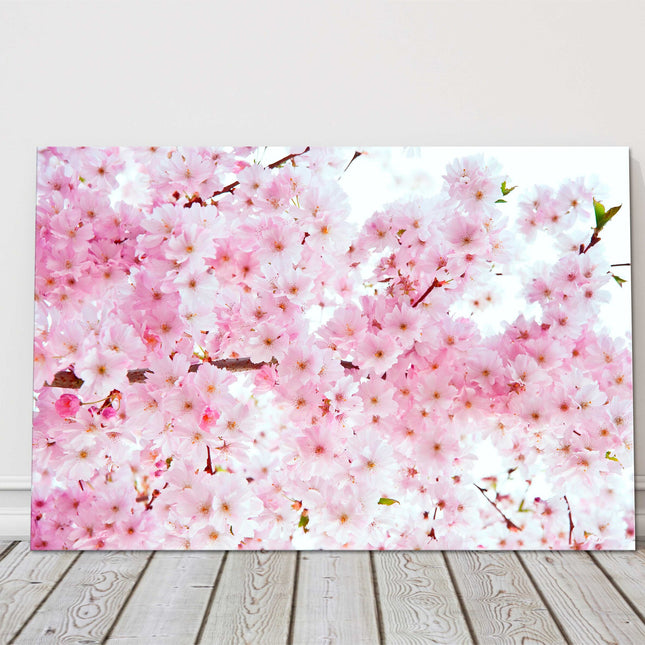 Spring blossom tree in beautiful shades of pink. Canvas picture print art