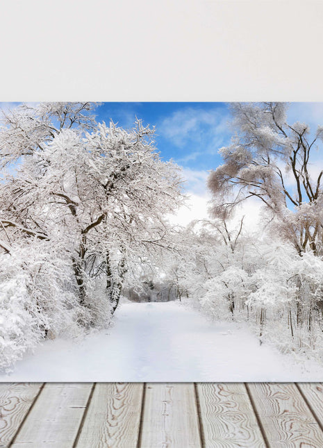 Snowy winter landscape stunning picture, canvas picture print.