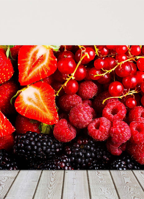 berries strawberries fruit red canvas picture print ideal for kitchen
