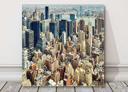 new york city skyline square canvas picture print