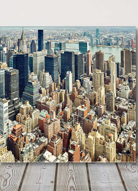 new york city skyline square canvas picture print