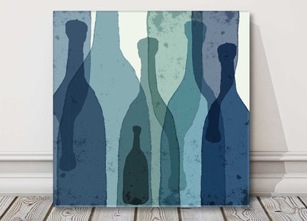wine bottles canvas picture print for kitchen modern