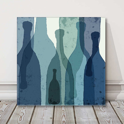 wine bottles canvas picture print for kitchen modern