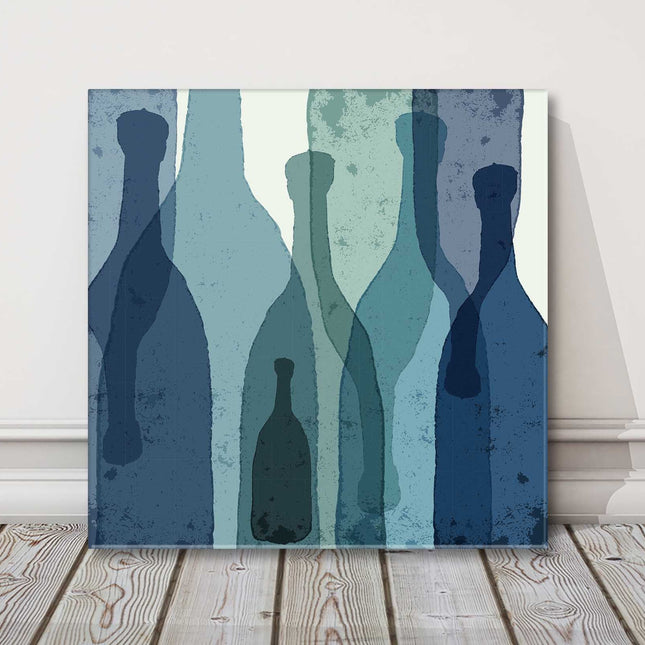 wine bottles canvas picture print for kitchen modern