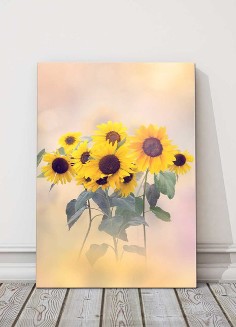 Sunflowers art canvas picture print portrait