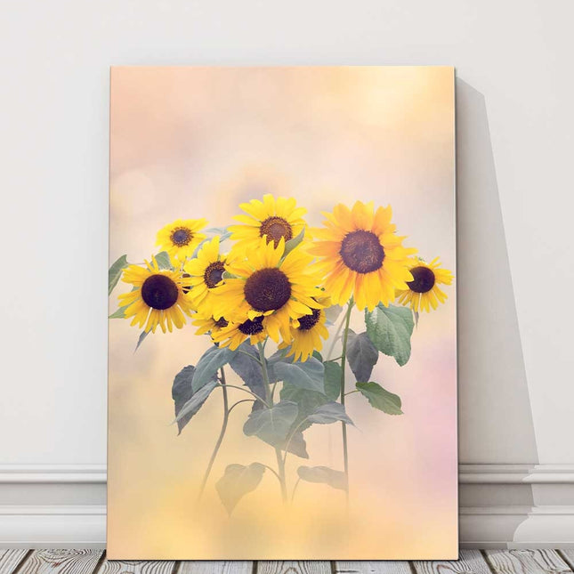 Sunflowers art canvas picture print portrait