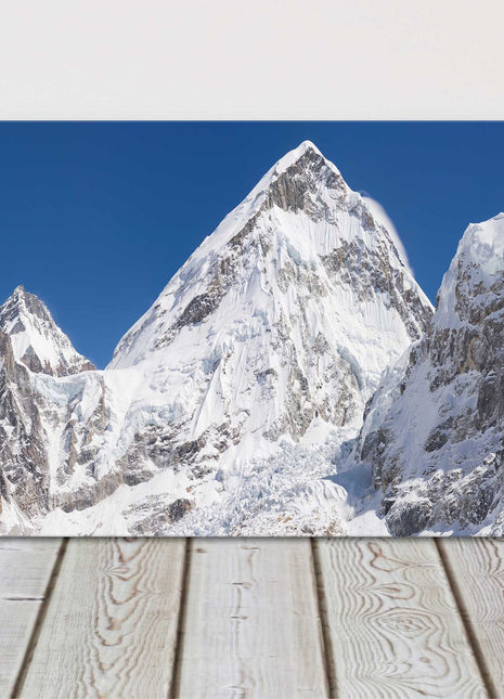 Everest mountain base camp, panoramic canvas picture print.