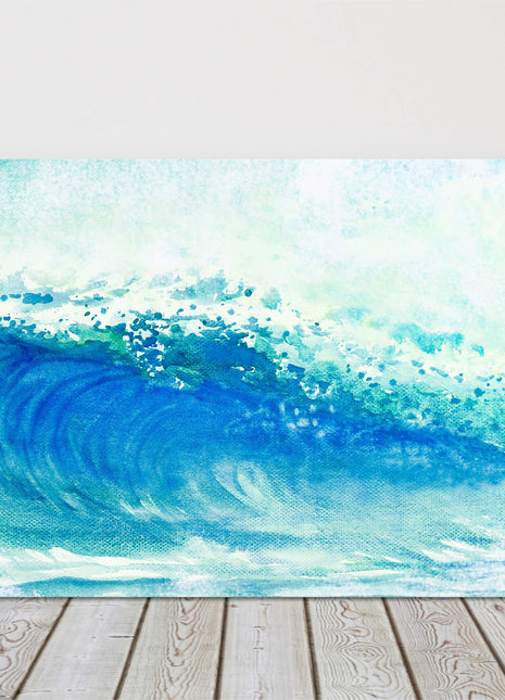 Breaking wave watercolour painting canvas picture print