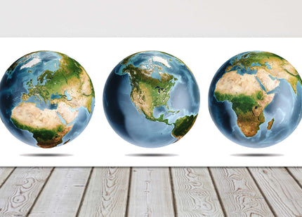 Planet Earth Trio. Panoramic canvas picture print. Lovely colours and detail.