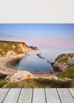 Sunset on the coast. Canvas picture print.`