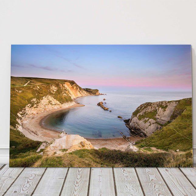 Sunset on the coast. Canvas picture print.`