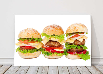 burgers kitchen art canvas picture print