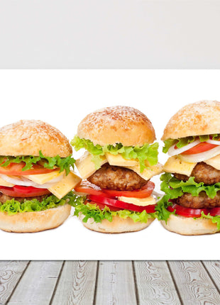 burgers kitchen art canvas picture print