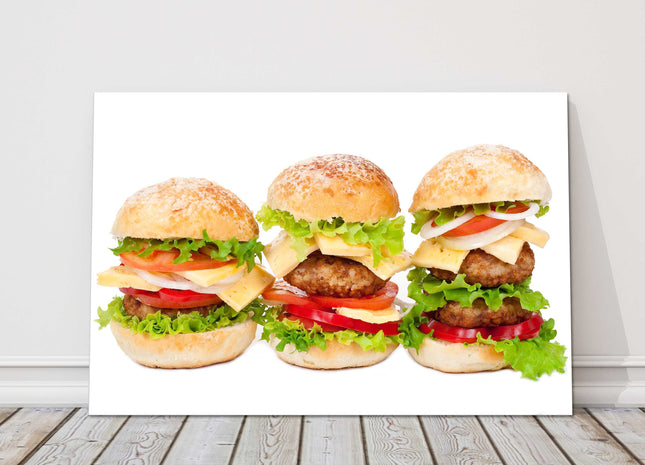 burgers kitchen art canvas picture print
