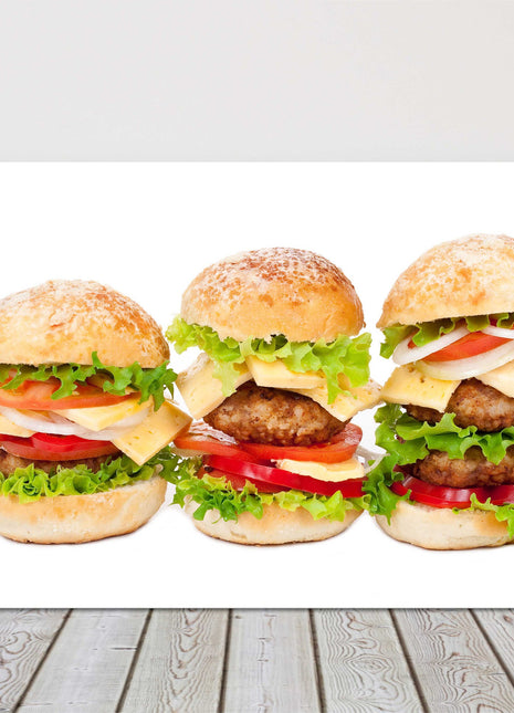 burgers kitchen art canvas picture print