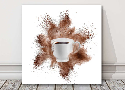 Coffee cup. Canvas picture print. Food and drink theme.