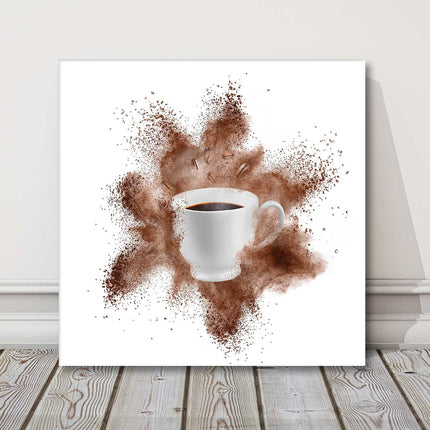Coffee cup. Canvas picture print. Food and drink theme.