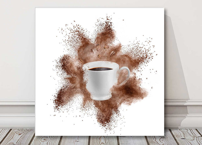 Coffee cup. Canvas picture print. Food and drink theme.