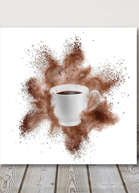 Coffee cup. Canvas picture print. Food and drink theme.