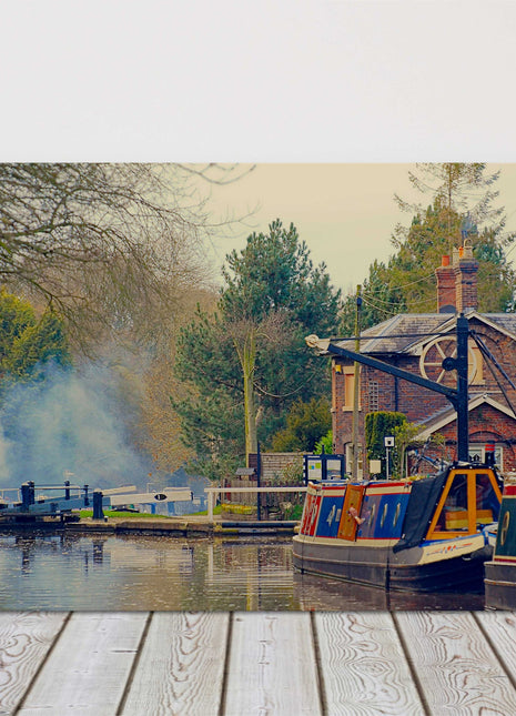 canal picture audlem cheshire canvas picture print winter day