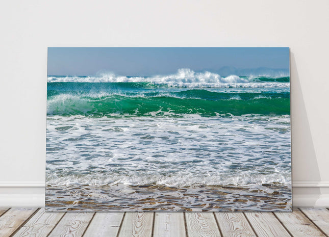 Rolling waves, Watergate Bay, North Cornwall. Canvas Print Wall decor seascape