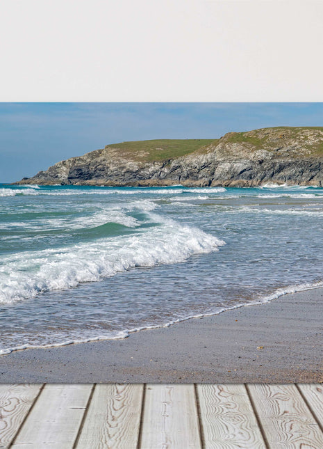 Holywell Bay beach. Newquay, Cornwall. Canvas picture print.