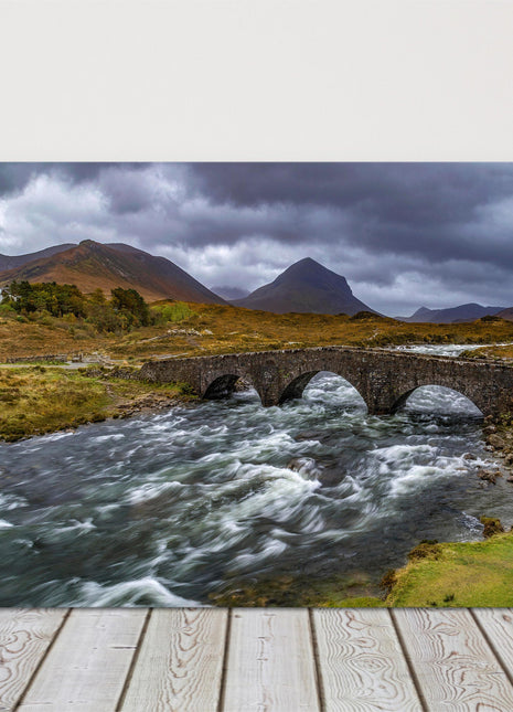 The Old Bridge at Sligachan, Isle of Skye, Scotland. Canvas picture print