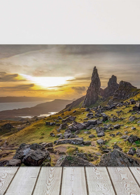 Isle of Skye, Scotland Old Man of Storr and Storr cliffs canvas picture print
