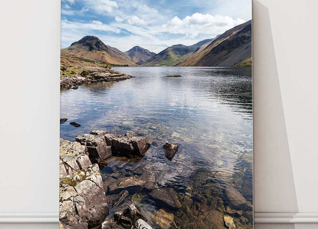 Wast Water in the Lake District. Stunning portrait view. Canvas Picture print