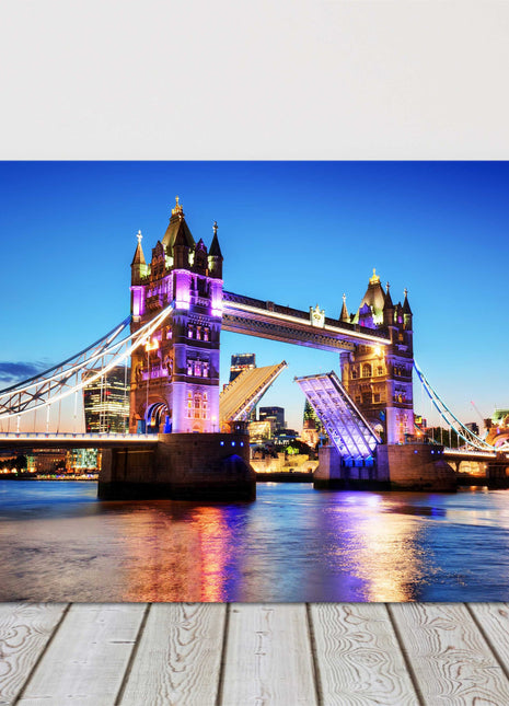 Tower bridge London. Night scene canvas picture print landscape