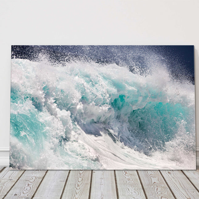 Breaking waves. Canvas Print, Wall décor.